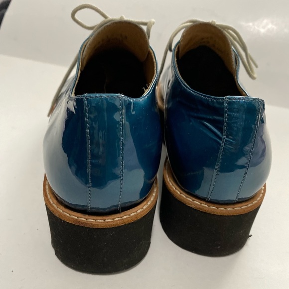 RON White Wedges Turquoise Patent Shoes Size 38 - Picture 9 of 16